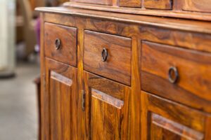 A beautiful brown shade of cabinets