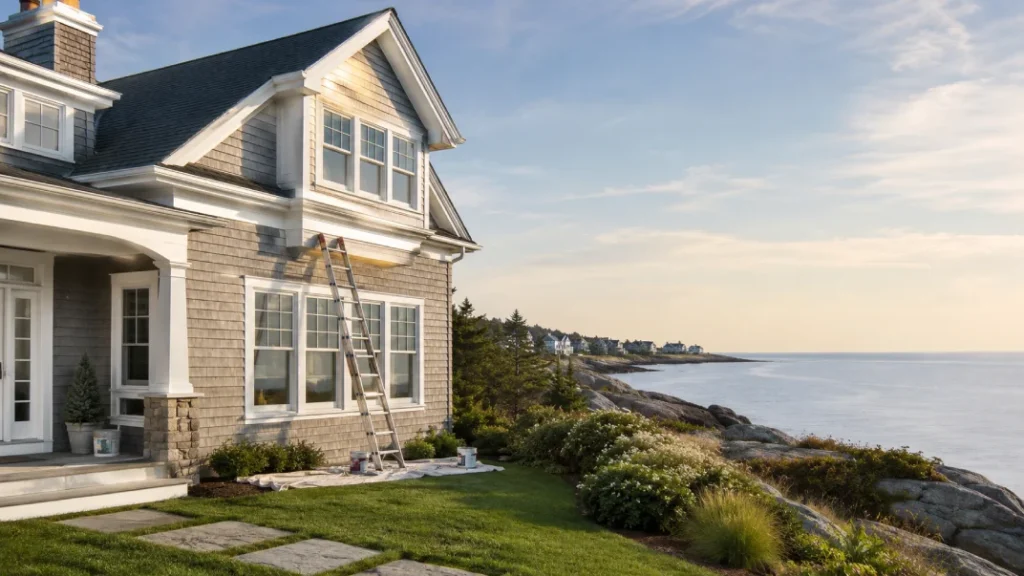 Coastal home painting in York County Maine - Putnam Coastal Painting