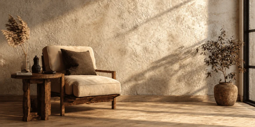 Venetian plaster finish by Putnam Coastal Painting Maine